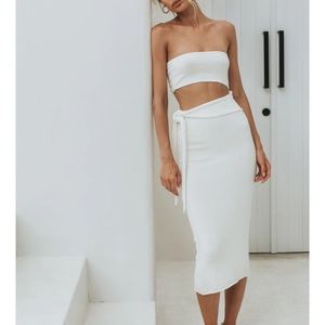 Tann Line Kimee Dress in off white